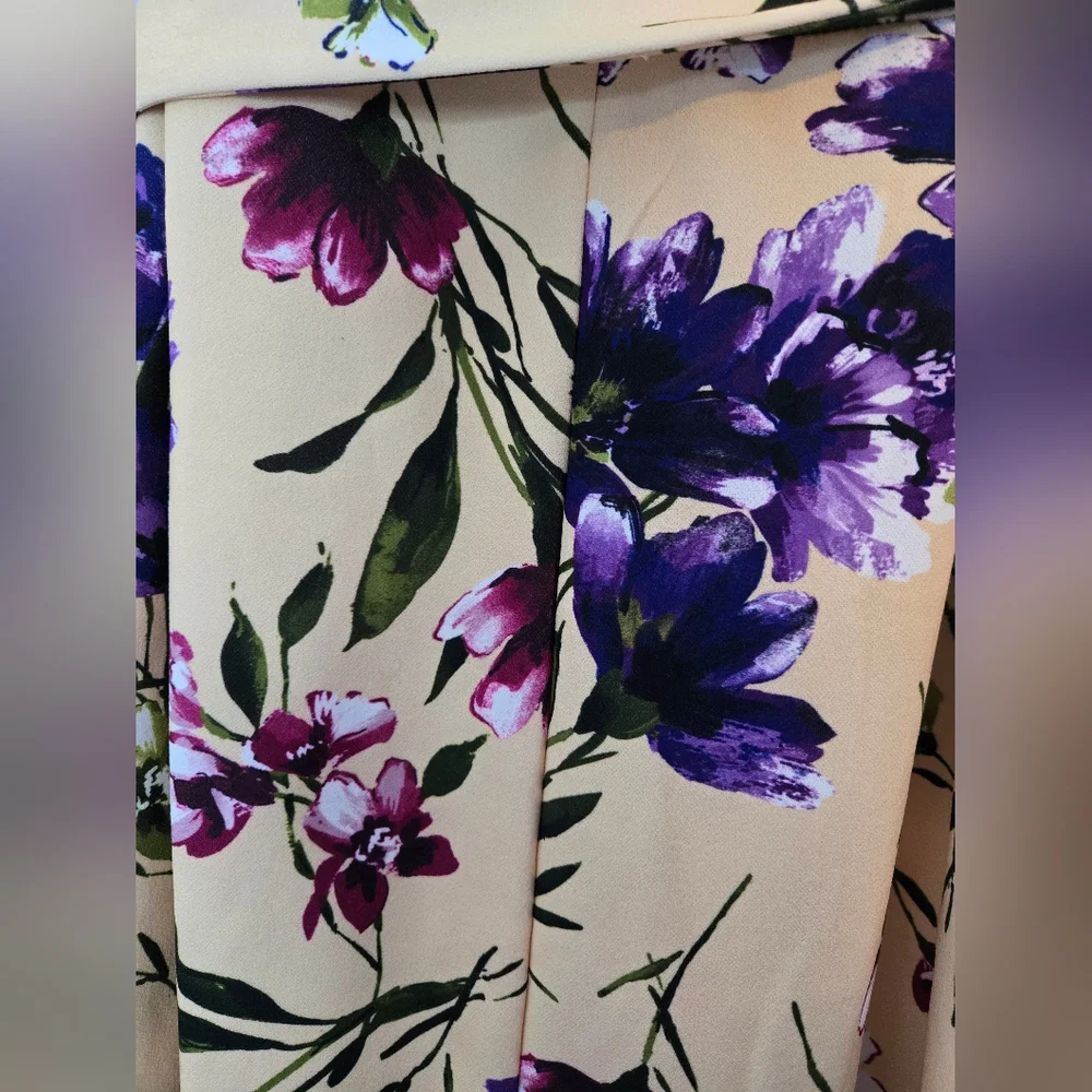 Bebe Floral Flouncy Pretty Fitted Short Mini Sexy Size L Dress Flirty Bodycon - Picture 7 of 11